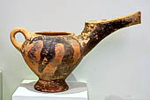 Vasiliki Style jug with exaggerated spout (Early Bronze Age, 2500-2200 BC.) Archaeological Museum of Heraklion. 